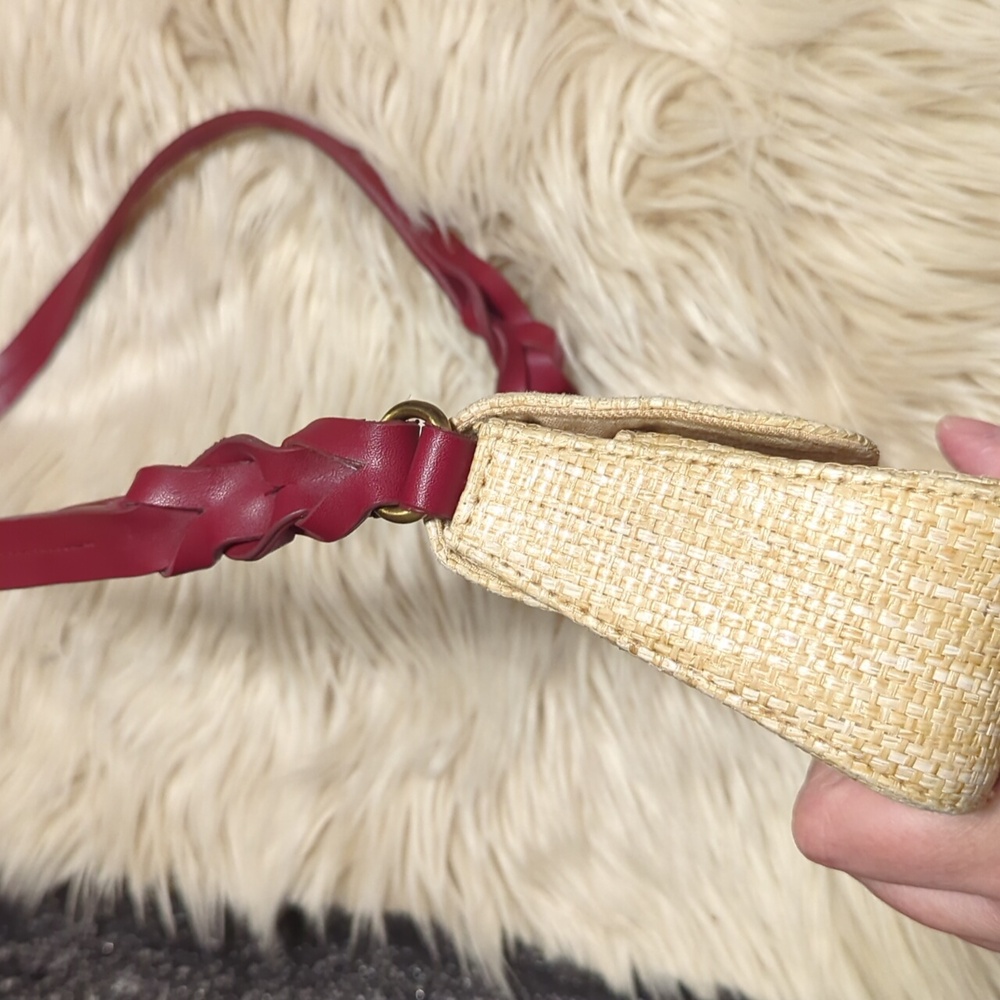 Small Mini straw like material Etienne Aigner bag purse - Picture 6 of 11
